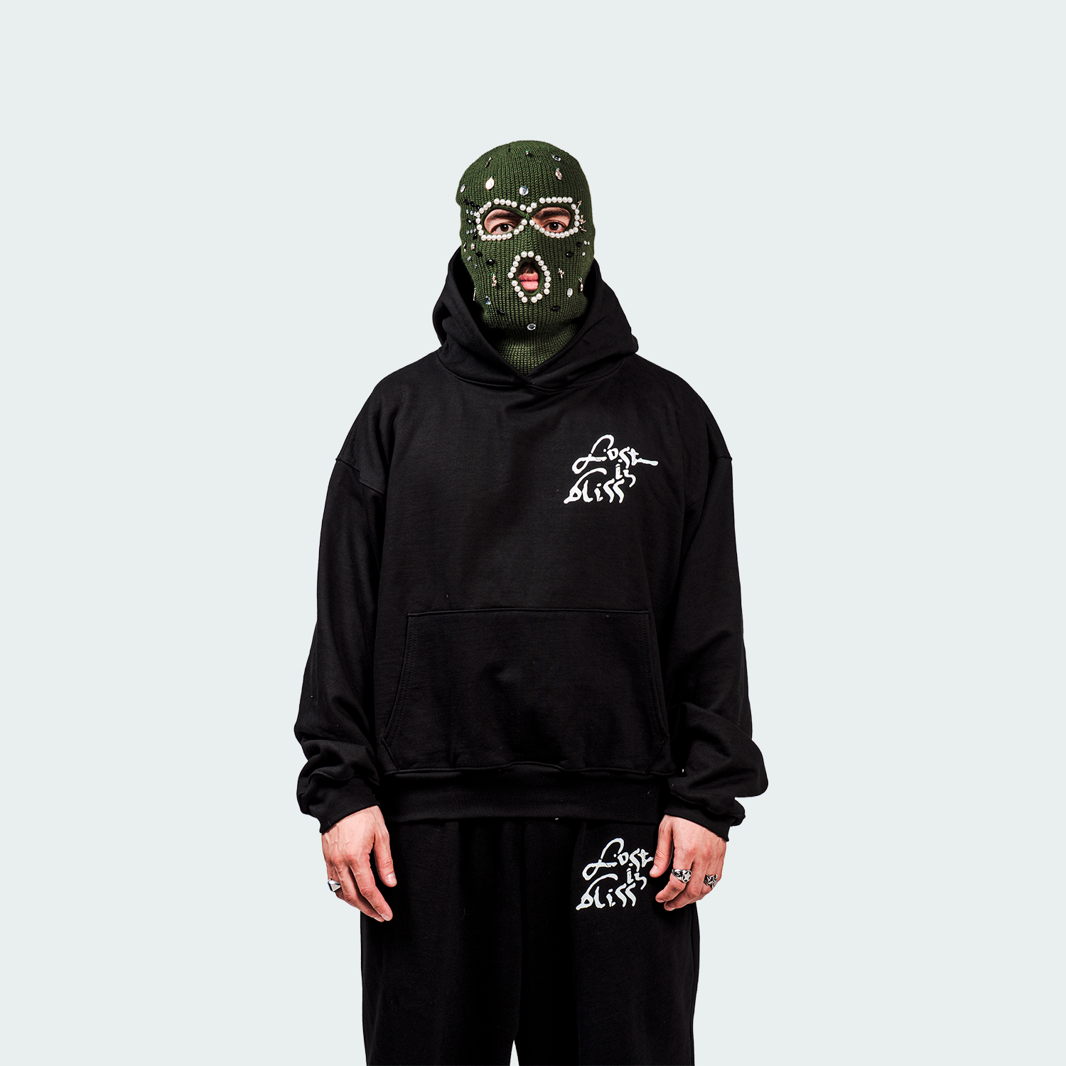 Hoodie orchid with flowers