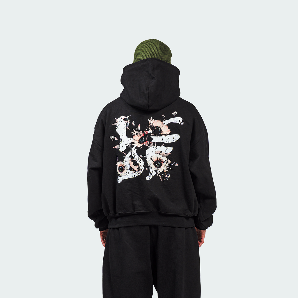 Hoodie orchid with flowers