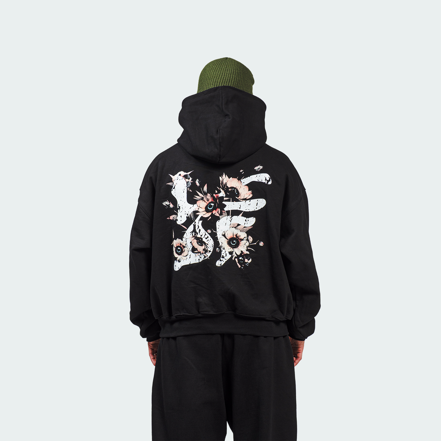 Hoodie orchid with flowers